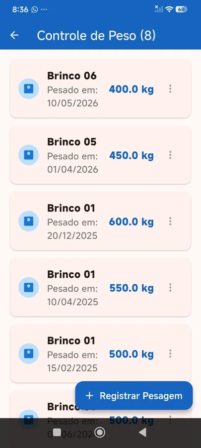 Tela 10 do App Gestão de Pecuária