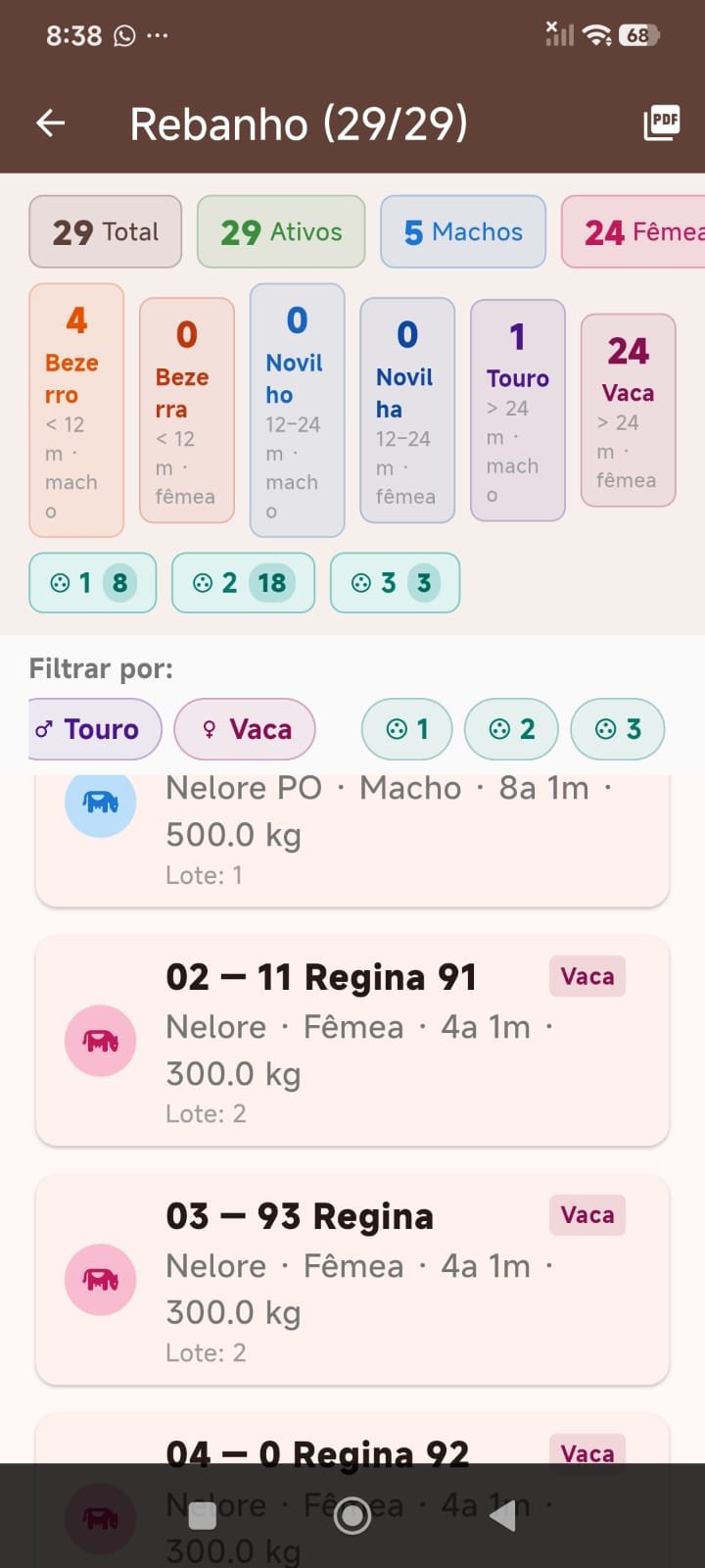 Tela 17 do App Gestão de Pecuária