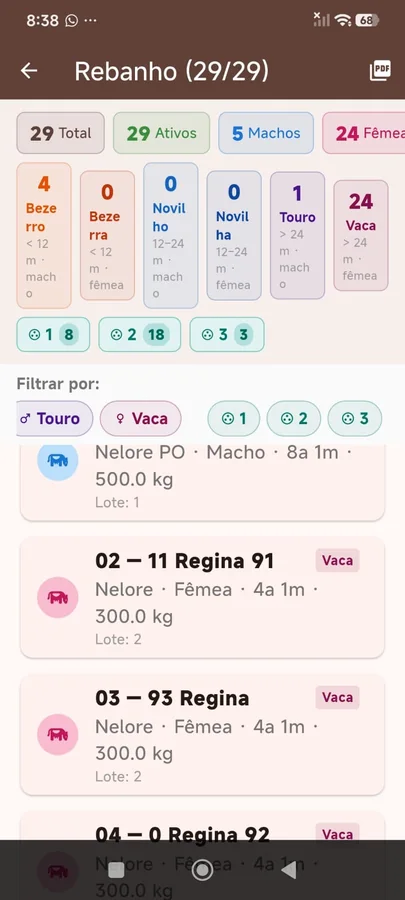 Tela 17 do App Gestão de Pecuária